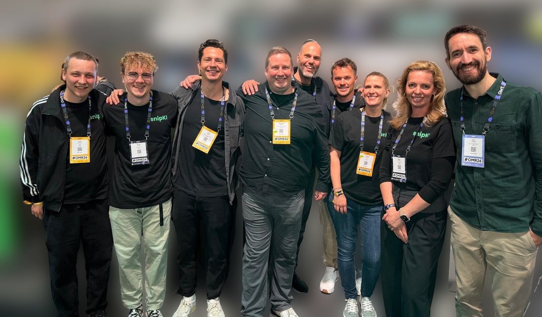 Das snipKI-Team am OMR-Stand